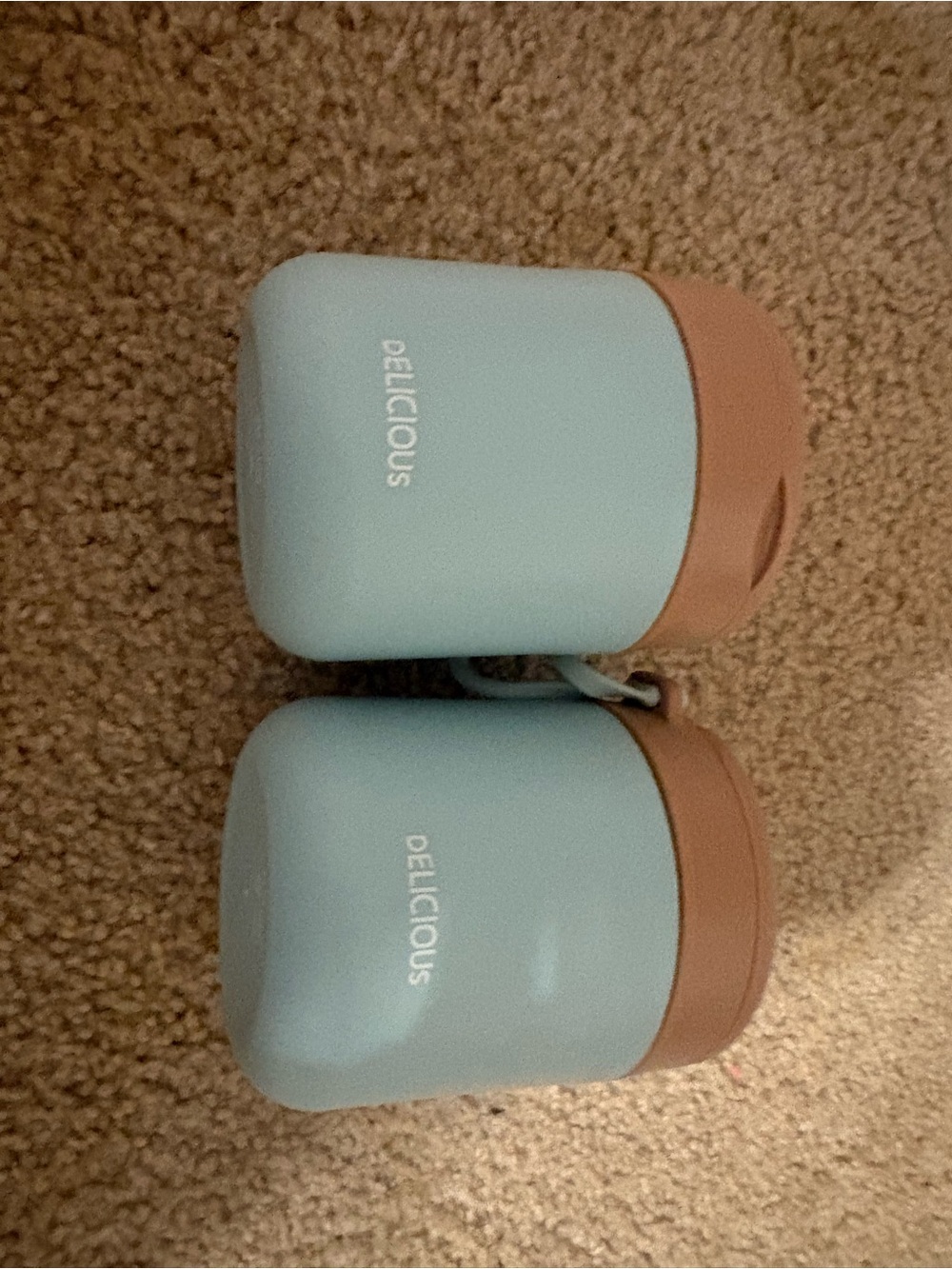 Delicious Blue and Brown Insulated Food Jars - Set of 2